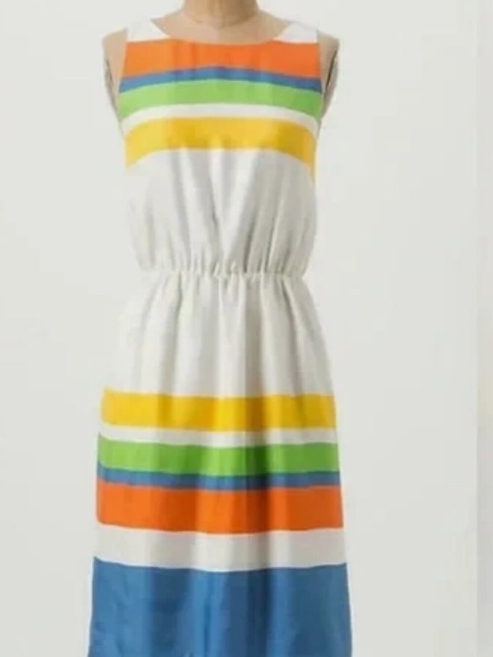 Anthropologie Girls from Savoy Silk Striped Dress Sz 4
